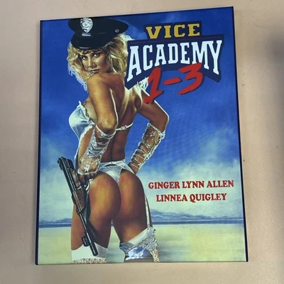 VICE ACADEMY 1-3 Blu Ray w/Ltd. Slipcover VINEGAR SYNDROME VSA Cult T&A OOP RARE - Image 1 of 4