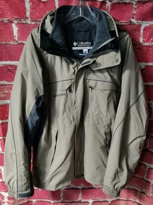 Chaqueta Columbia Bugaboo Para Hombres L Omni-Tech Interchange Impermeable Forro Polar Tostado Foto 1 de 4