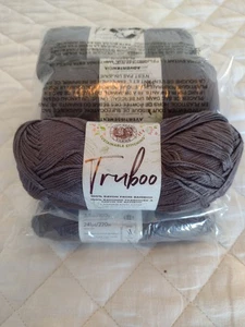 Lion Brand Yarn Truboo Yarn  Slate Lot Of 6 Grey Bamboo Rayon - Picture 1 of 5