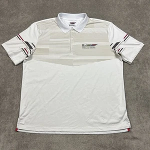Camisa Polo Cadillac V Racing Para Hombre 2XL Blanca Abstracta Rendimiento Golf Elastizada - Imagen 1 de 10