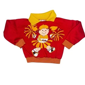 Vintage McKids Mcdonald's 80s collared puffy print cheerleader sweatshirt size 4 - Picture 1 of 7