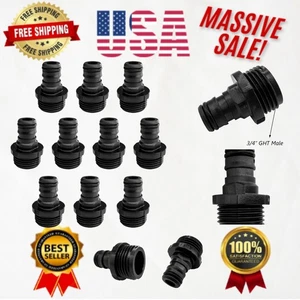 Accesorios de conexión rápida para manguera de jardín multiusos - Paquete de 10, 3/4 pulgadas - Imagen 1 de 7