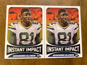 (2) Geronimo Allison RC 2017 Sage Hit Instant Impact Rookie Lot #132 CombineShip - Picture 1 of 2