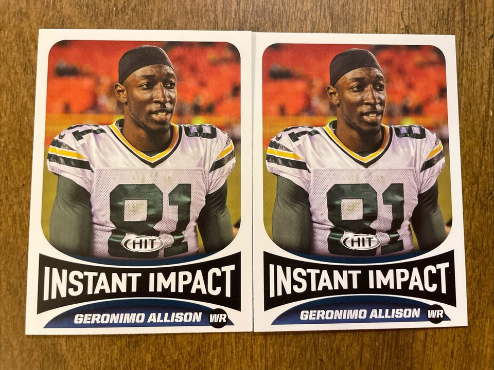 (2) Geronimo Allison RC 2017 Sage Hit Instant Impact Rookie Lot #132 CombineShip - Image 1 of 2