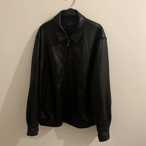 BROOKS BROTHERS 346 Men’s Black Classic Super Soft Leather Jacket Lined Size LG - Picture 1 of 12