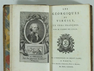VIRGILE - Les Géorgiques - 1782 - par M. l'abbé de Lille (Delille) - Picture 1 of 1