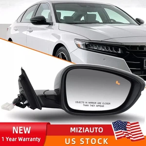 Blind Spot Heated Mirror Black Right Passenger Side For Honda Accord 2018-2022 - Picture 1 of 15