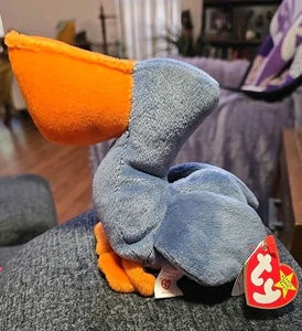 Ty Beanie Baby Scoop il pellicano 1996 con etichetta - Foto 1 di 9