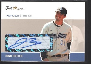 JOSH BUTLER 2007 JUST ROOKIE AUTOGRAPH AUTO MINT RC SP TAMPA BAY RAYS $12