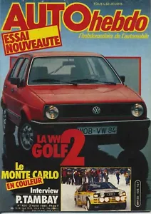 AUTO HEBDO N°405 02.02.1984 MONTE CARLO VW GOLF 2 - Bild 1 von 1