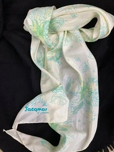 jacqmar scarf green yellow cream - Picture 1 of 4