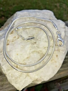 Massive schwere Herren Biagi 20 Zoll 925 Sterling Silber Schlangenkette MASSIV Silber 22 gm - Bild 1 von 12