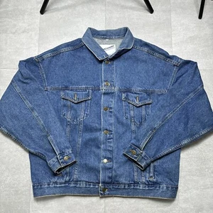 Vintage Winston Denim Jacket Mens XL Blue Rodeo 90s American Born Western Jean - Picture 1 of 9