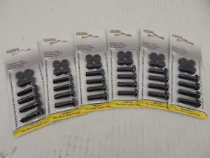 6 PACKS CRUISER 80150 6mm x 20mm LICENSE PLATE FRAME FASTENER NYLON BLACK METRIC - Picture 1 of 2