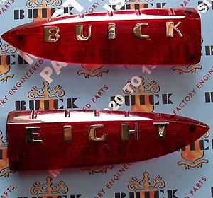 1942-1948 BUICK EIGHT NEW TRUNK PLASTIC LENS CHROME LETTERS + CATALOG - Picture 1 of 3
