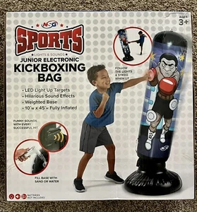 NSG Junior Electronic Weighted Kickboxing Punch Bag with LED Lights Funny Sounds - Picture 1 of 3