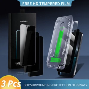 Kit Auto Installazione Privacy Vetro Temperato Protezione Schermo per iPhone 16 Tutto+Regalo - Foto 1 di 19