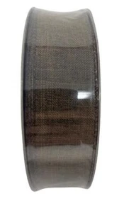 1.5 " X 50 Yds Premium Wired Christmas Holiday Ribbon Dk Brown Shimmer Mega Roll - Picture 1 of 3