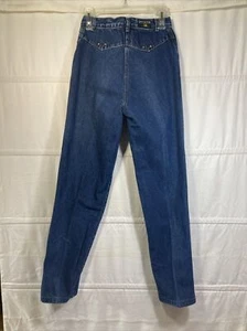 Vintage Western Rockies Dark Denim Blue Jeans 29/9 (26x 34) Bareback Rocky Mountain - Bild 1 von 17
