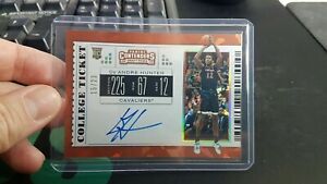 DeAndre Hunter 2019 Draft Contenders ROOKIE ON CARD AUTO CRACKED ICE #15/23 