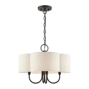 Livex Lighting Solstice 4 Light English Bronze Chandelier, 18 x 18 x 13.63 - Picture 1 of 8