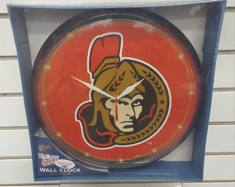2005 Wincraft Wall Clock NHL Hockey Ottawa Senators 12" NIB Cover