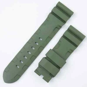 22mm 24mm 26mm FKM Rubber Watch Strap Fits Panerai Luminor Submersible Marina - Picture 1 of 21