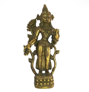De Colección Hindú Tara Parvati Devi Diosa de la Protección Estatua de Latón Tibetana 3" Dije - Imagen 1 de 3