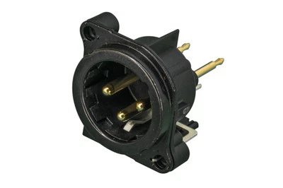 Neutrik NC3MBV-B XLR 3 pines macho serie B PCBV contactos negros/dorados 1135 Foto 1 de 2