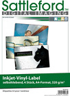 Bedruckbare Vinylfolie: 4 Vinyl-Klebefolien Für Inkjet-Drucker, Wetterfest, DIN