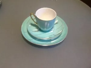 Karlsbad Cornelia Loucky Tschechoslowakei Demi Teetasse Untertasse Brot Butter Set - Bild 1 von 6