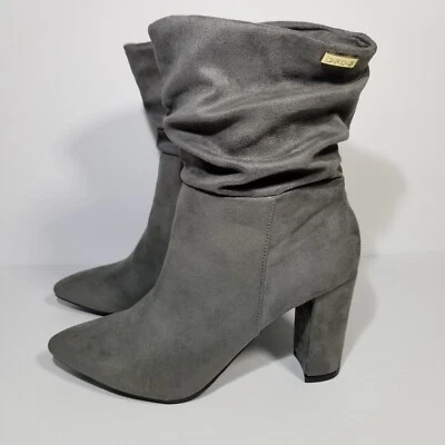 Bebe Savita Bota Slouch Gris Gamuza Tela Talla 9.5 Nueva Sin Caja Foto 1 de 4
