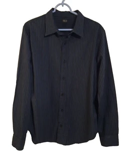 BKE Contour Black Striped Button Up Shirt Men's Size L - Picture 1 of 3