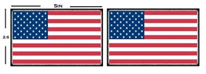 2 Amerikanische Flagge! - Magnetisches Autoschild - 5 Zoll x 2,6 Zoll - Bild 1 von 3