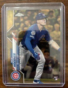 2020 Topps Chrome Update Nico Hoerner Chicago Cubs Gold Refractor RC /50