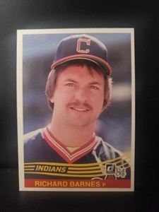 1984 Donruss - #608 Richard Barnes  Rookie, UER - CLEVELAND INDIANS/GUARDIANS