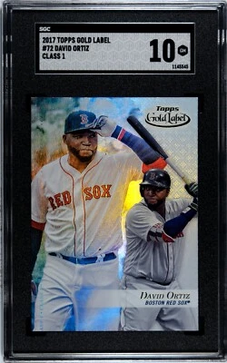 2017 Topps Gold Label #72 David Ortiz Class 1 SGC 10 GEM MINT - Image 1 of 2
