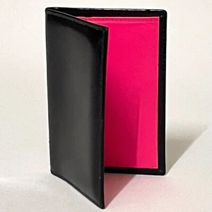 COMME DES GARCONS SA6400FL Glossy Wallet - Black/Pink - Billfold / Bifold - NEW - Picture 1 of 11