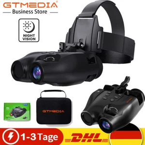 GTMEDIA 300m 3D Nachtsicht Brille IR 1080P FHD Infrarot Fernglas Kopf Halterung - Picture 1 of 24