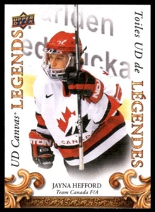 2023-24 Tim Hortons Legends UD Lienzo Jayna Hefford #CL-14 - Imagen 1 de 2
