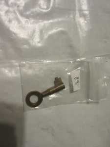 Antique / Vintage Brass Victorian Hollow Barrel Cabinet Lock Skeleton Key - Picture 1 of 13