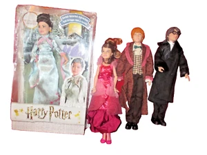 Set 4 Wizarding World Harry Potter, Ron, Hermione Cho Chang Yule Ball Dolls Rare - Picture 1 of 2