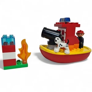Duplo Fire Fighter Boat. MOC with Station Dog and Water Cannon. - Picture 1 of 9