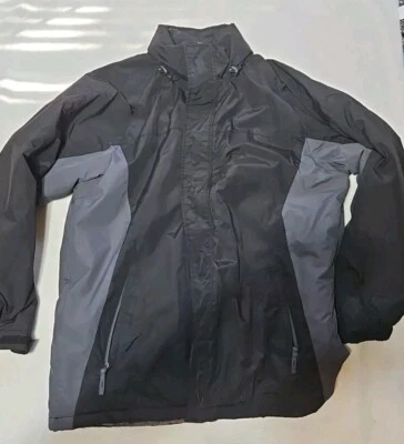 Athletic Works Winter Jacket Size Lrg Black Full Zip Coat Mens - Image 1 of 4