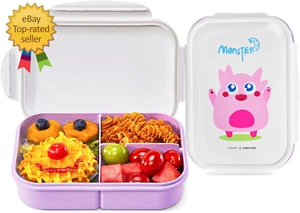 Bento Box for Kids, Leakproof Lunch Box, No Bpas & Chemical Dyes, M/W, D/W & Fri - Picture 1 of 12