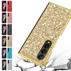 For Samsung Galaxy Z Fold5/4/3 Shockproof Bling Glitter PC Hard Phone Case - Photo 1 sur 18