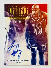 Tim Hardaway 2013-14 Panini Intrigue Red White Blue Autograph Auto /99