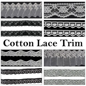Vintage Lace Ribbon Trim Ivory/White/Black Blinds Sewing Wedding Dresses 1m-25m - Picture 1 of 25