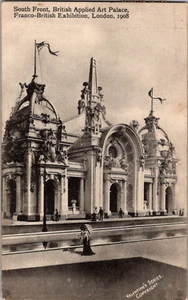 Postkarte Britische Angewandte Kunst Palast Franco-British Exposition London verschickt 1908 - Bild 1 von 4