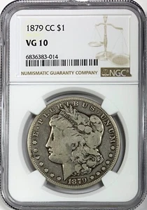 1879-CC $1 Morgan Silver Dollar, NGC VG 10, Carson City Mint! - Picture 1 of 3